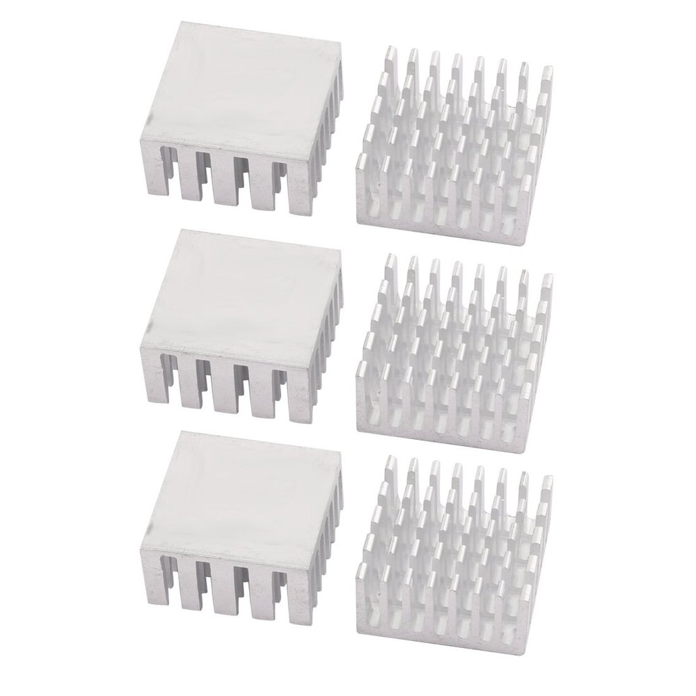Aexit 6Pcs 20mm x 20mm x 10mm Aluminum Heatsink Heat Diffuse Cooling Fin Silver Tone (431e36a00f18e6250af485bd1003e12e)