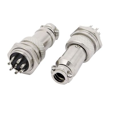 Aexit 2 Pcs 8 Pin 16mm Male and Female Metal Aviation Socket Connector (b34bd616371324431bfe55c92efec0a5)