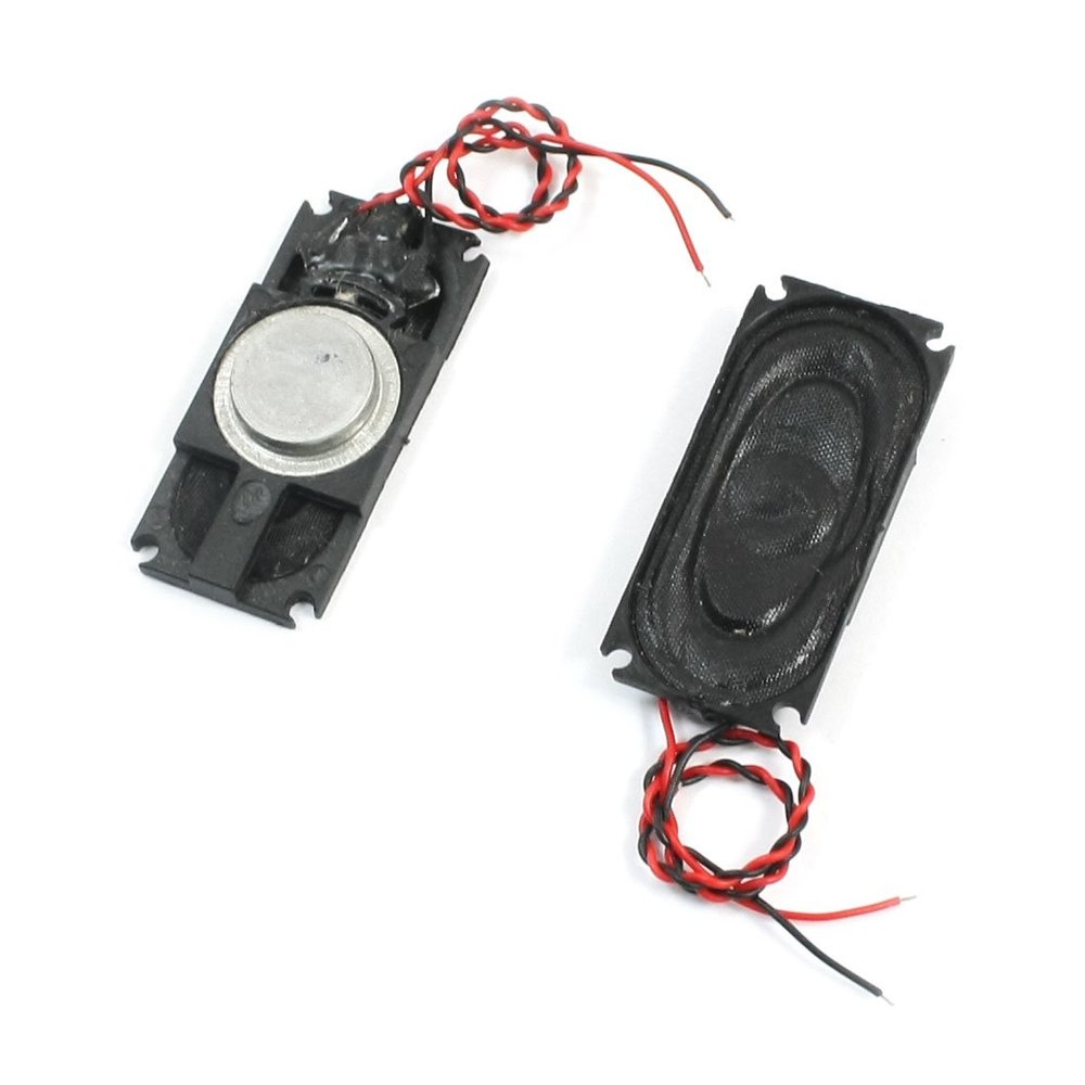 Aexit 2Pcs 1W 8 Ohm 2-Wire Connect Black Rectangle Case Notebook Tablet PC Magnet Speaker Audio Amplifier Loudspeaker 36mm x 16mm (315fdb04144b2ee7577c4ec12f977868)