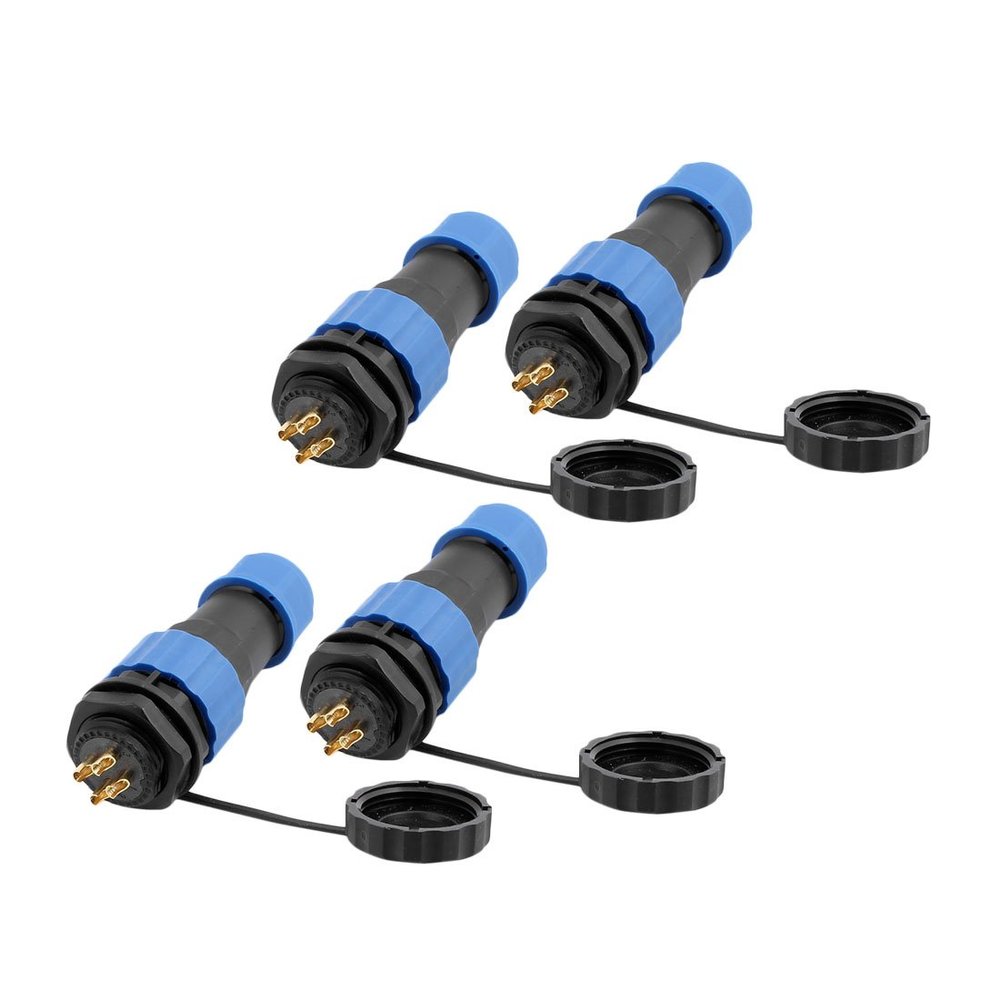 Aexit 4pcs SD20 20mm 4 Pin Flanged Waterproof Aviation Cable Connector Socket IP68 (6a448477998962cb49bbffdf7353e8f2)