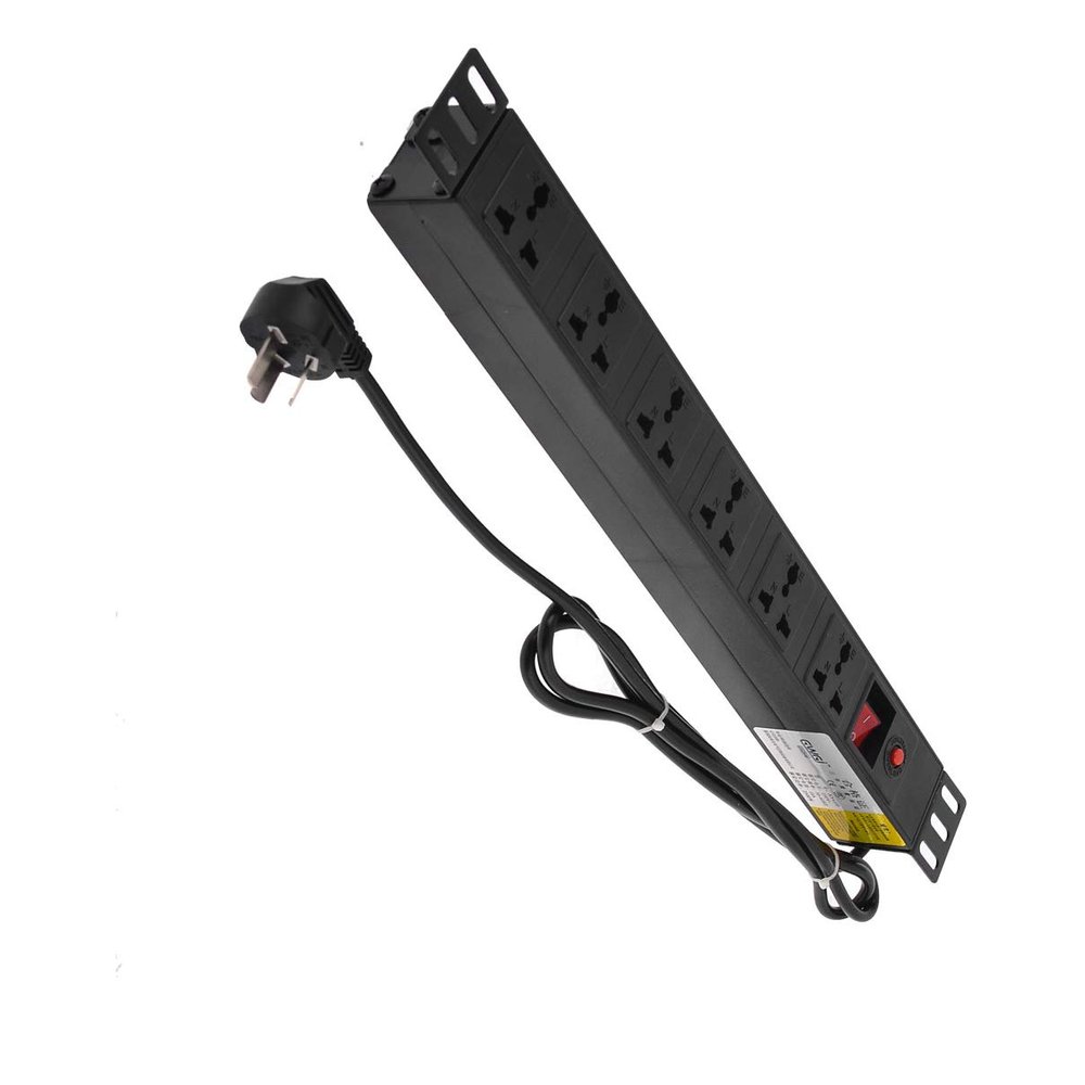 Aexit Mountable 250V 10A US UK EU Socket 6 Outlet Power Strip w 10ft Cable (52114b48c69c99a46fb78b1a80e7cbbe)