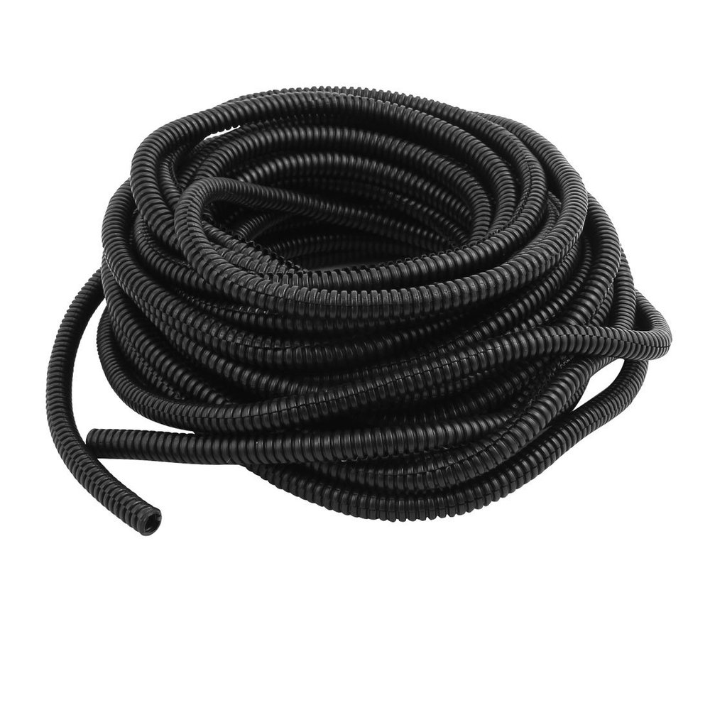 Aexit Black Plastic 6.5mmx10mm Flexible Corrugated Conduit Pipe Hose Tube 13.4m Length (1d44a2278ba622fdad986419309fc714)