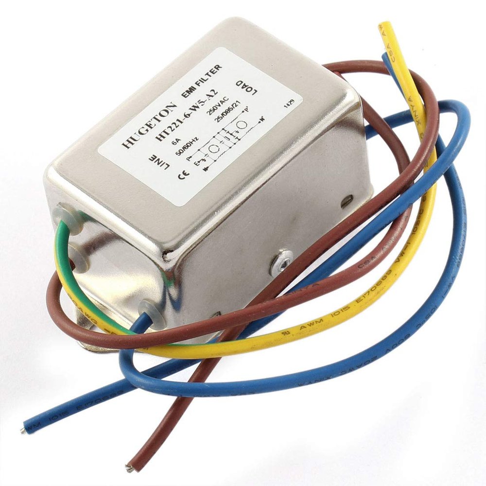Aexit AC 250V 6A HT221-6-W5-A2 Noise Suppressor Power EMI Filter (329444d6a7bac2126e469af1c3f298fb)