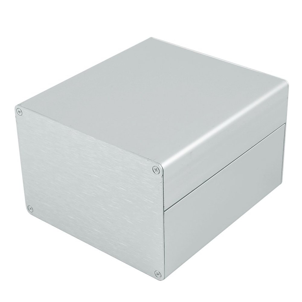 Aexit 130 x 120 x 83mm Multi-purpose Extruded Aluminum Enclosure Box Silver Tone (e75c15e2574a8888dd24f2855980dd24)