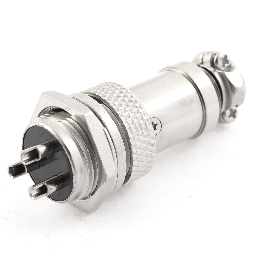 Aexit AC 250V 15A 3P Contact Male Female Panel Aviation Metal Wire Connector (b5ce5b5fca60f4f367288447a78a85b9)