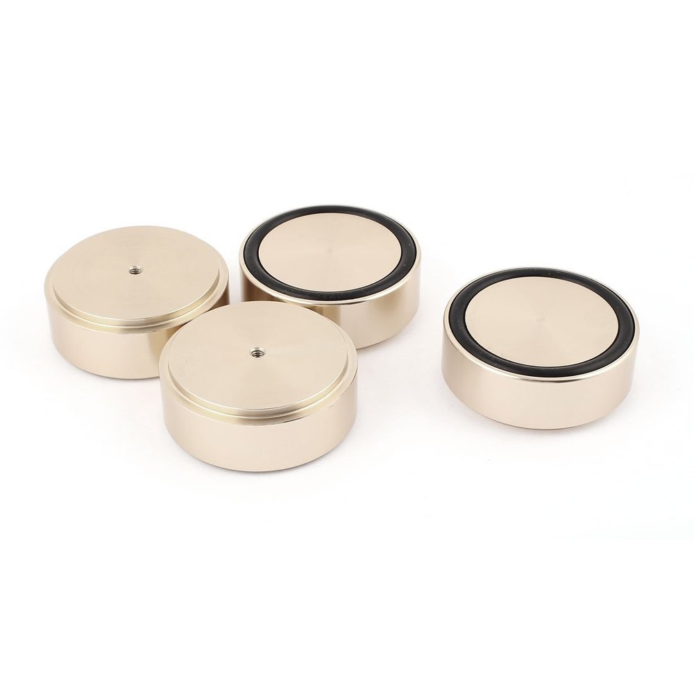 Aexit 4 Pcs 58x22mm Gold Tone Aluminum CD PC Audio Speaker Amplifier Feet Pads (11b29e566a6b795ea848ebc032960d97)