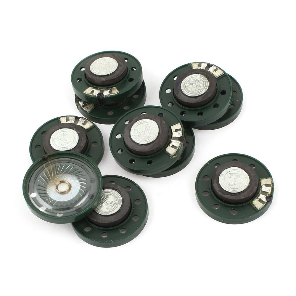 Aexit 10 Pcs 0.25W 8Ohm 35mm Round Plastic Shell Magnet Electronic Speaker Loudspeaker (fa0941c3565d02d2551327af74551355)