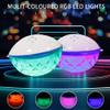 Blufree Floating Pool Speaker w/Colorful Lights, Portable Wireless Pool Speaker Bluetooth Waterproof IP68, Built-in Mic & Crystal Clear Sound Floating Hot Tub Speakers for Pools Party Outdoor (White) view 2