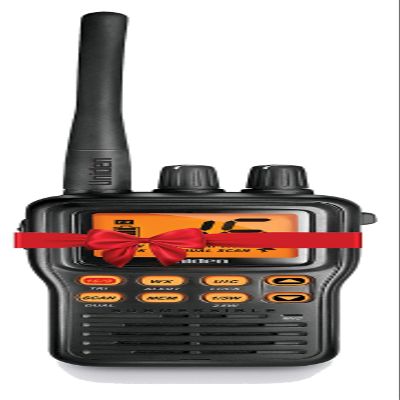 Uniden MHS75 Waterproof Handheld 2-Way VHF Marine Radio, Submersible, Selectable 1/2.5/5 Watt Transmit Power. All USA/International and Canadian Marine Channels - Color Black (Renewed)