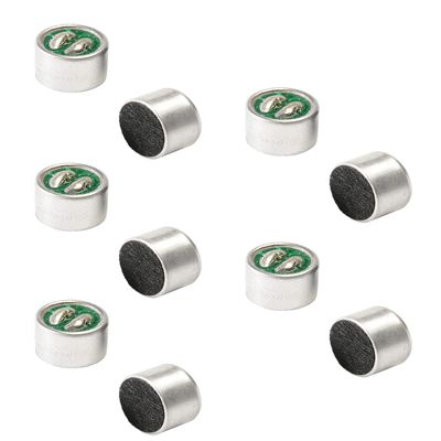Fielect 20Pcs 9767-60DB Electret Microphone Pickup 9.7mm x 7mm Cylindrical Condenser MIC with Solder Joint for PCB
