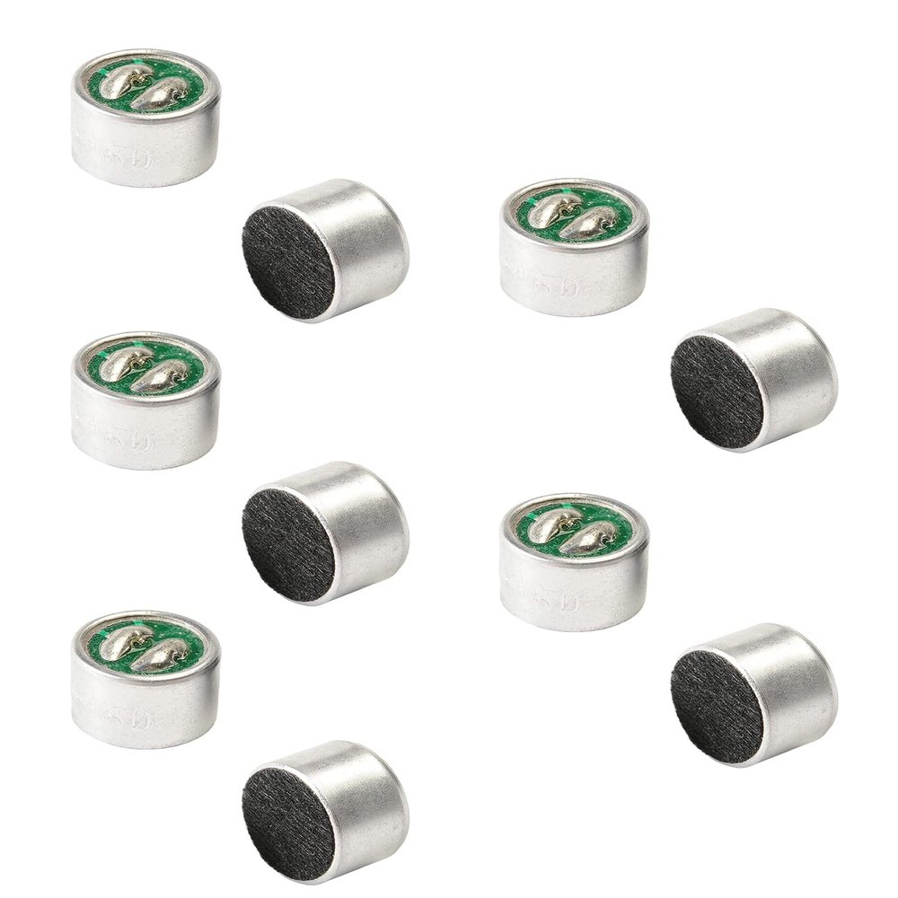 Fielect 20Pcs 9767-60DB Electret Microphone Pickup 9.7mm x 7mm Cylindrical Condenser MIC with Solder Joint for PCB