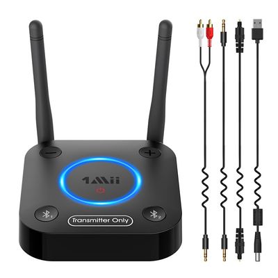 1Mii B06TX Bluetooth 5.3 Transmitter for TV to Wireless Headphone/Speaker, Bluetooth Adapter for TV w/Volume Control, AUX/RCA/Optical/Coaxial Audio Inputs, Plug n Play, aptX Low Latency & HD