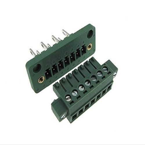 7-Pin 3.81mm Screw Terminal Block Plug Shrouded Flange - Panel Mount