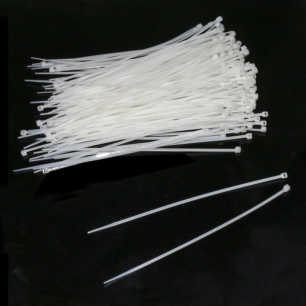 URBEST 1000 Pcs Self Locking Wire Cable Zip, Tie Fasten Wrap 6 Inch Nylon Zip Tie (White)