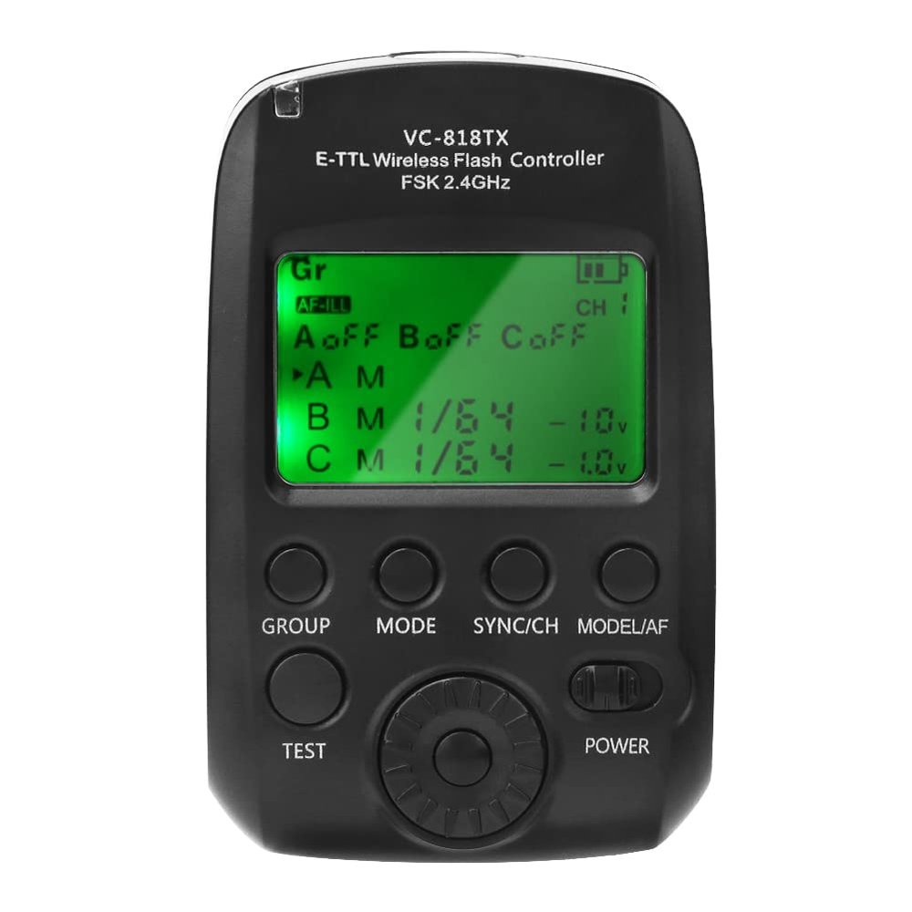 2.4G E TTL Flash , 1/8000s High speed Synchronization Mounted Lighting Transmitter Supports 8 Channels 30ID Compatible for Camera