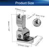 Othmro 1Pcs Industrial Sewing Machines CL Right Side Edge Guide Compensating Presser Foot Metal Presser Feet Sewing Presser Foot 1/8inch for Replacement Accessories Silver view 2