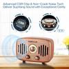 SIMOLIO Vintage Radio Retro Bluetooth Speakers, Loud and Powerful 2x8W Ultimate Stereo Sound, Nature Black Walnut Wooden Speaker with FM Radio & AUX, Bluetooth CSR Chip, HD Sound and Bass, Gift Ideas view 2