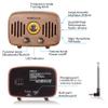 SIMOLIO Vintage Radio Retro Bluetooth Speakers, Loud and Powerful 2x8W Ultimate Stereo Sound, Nature Black Walnut Wooden Speaker with FM Radio & AUX, Bluetooth CSR Chip, HD Sound and Bass, Gift Ideas view 3