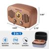 SIMOLIO Vintage Radio Retro Bluetooth Speakers, Loud and Powerful 2x8W Ultimate Stereo Sound, Nature Black Walnut Wooden Speaker with FM Radio & AUX, Bluetooth CSR Chip, HD Sound and Bass, Gift Ideas view 4