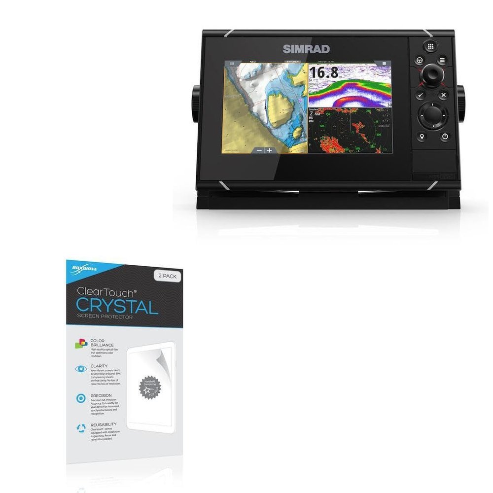 BoxWave Screen Protector Compatible with Simrad NSS7 Evo3 - ClearTouch Crystal (2-Pack), HD Film Skin - Shields from Scratches