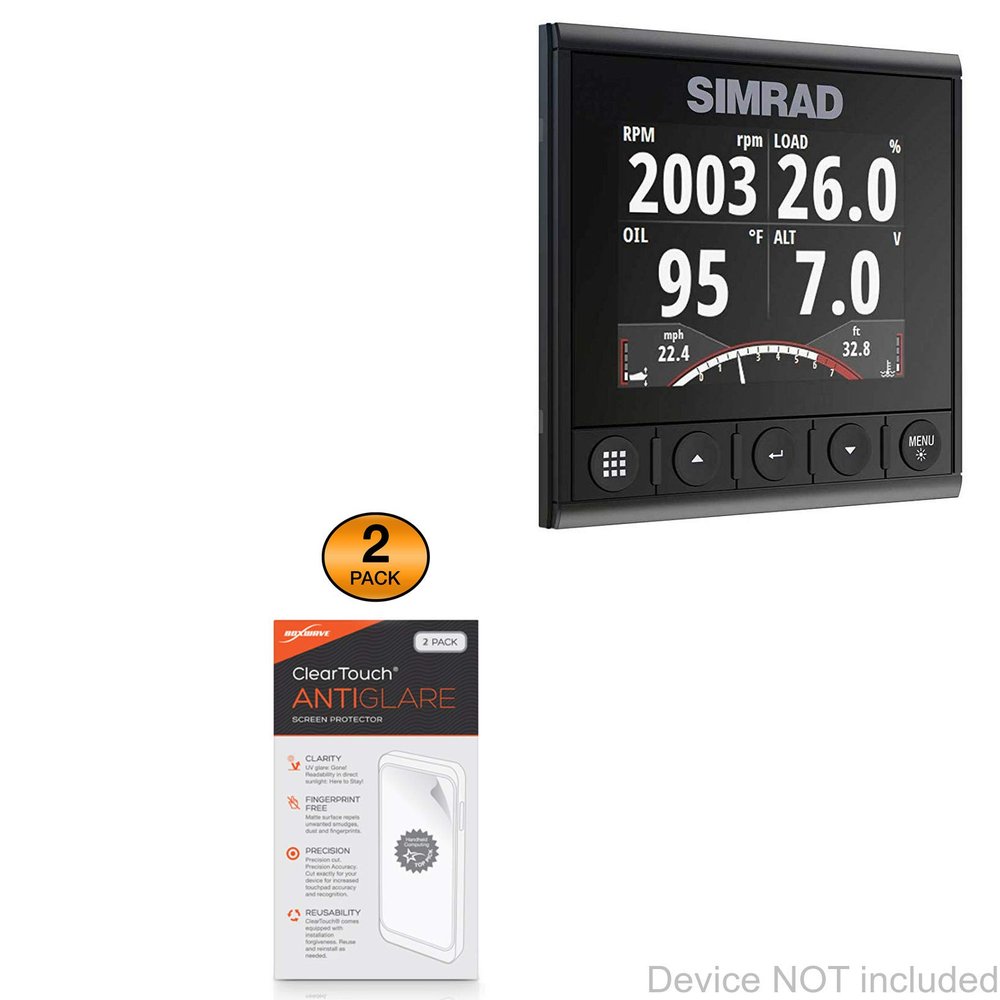 BoxWave Screen Protector Compatible with Simrad IS42 - ClearTouch Anti-Glare (2-Pack), Anti-Fingerprint Matte Film Skin