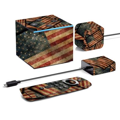 MightySkins Skin for Amazon Fire TV Cube (2020) - Vintage American | Protective, Durable, and Unique Vinyl Decal wrap Cover | Easy to Apply, Remove, and Change Styles | Made in The USA