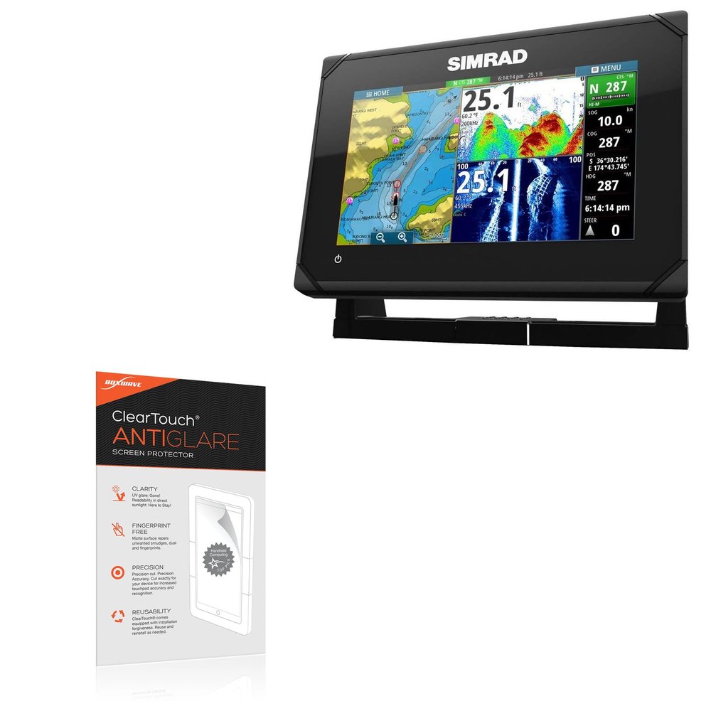 BoxWave Screen Protector Compatible with Simrad GO7 XSE - ClearTouch Anti-Glare (2-Pack), Anti-Fingerprint Matte Film Skin