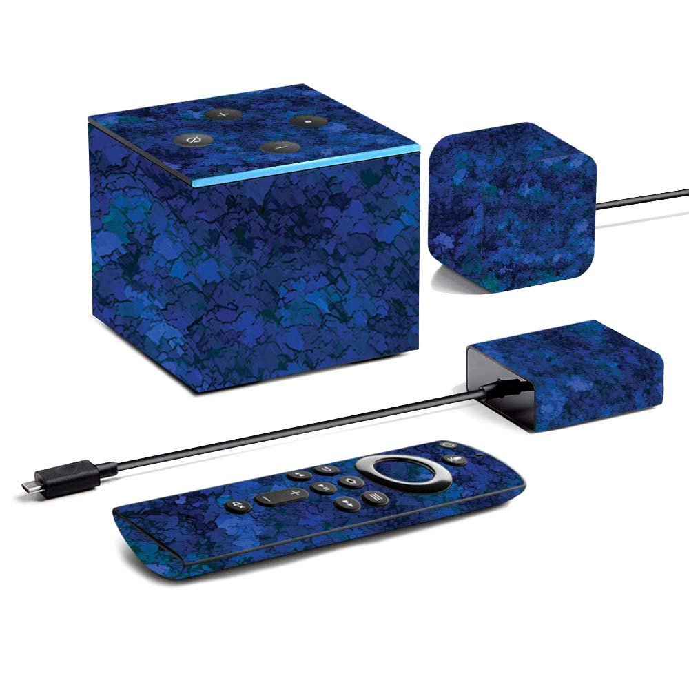 MightySkins Skin for Amazon Fire TV Cube (2020) - Blue Ice | Protective, Durable, and Unique Vinyl Decal wrap Cover | Easy to Apply, Remove, and Change Styles | Made in The USA