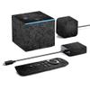 MightySkins Skin for Amazon Fire TV Cube (2020) - Black Leather | Protective, Durable, and Unique Vinyl Decal wrap Cover | Easy to Apply, Remove, and Change Styles | Made in The USA view 1