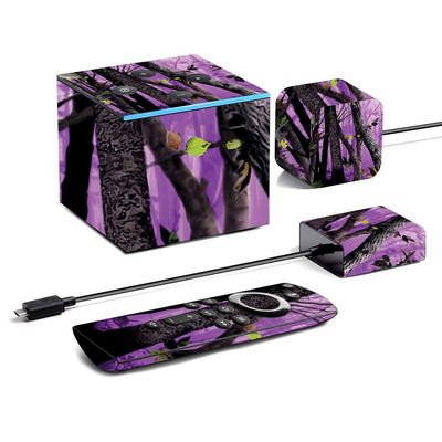 MightySkins Skin for Amazon Fire TV Cube (2020) - Purple Tree Camo | Protective, Durable, and Unique Vinyl Decal wrap Cover | Easy to Apply, Remove, and Change Styles | Made in The USA