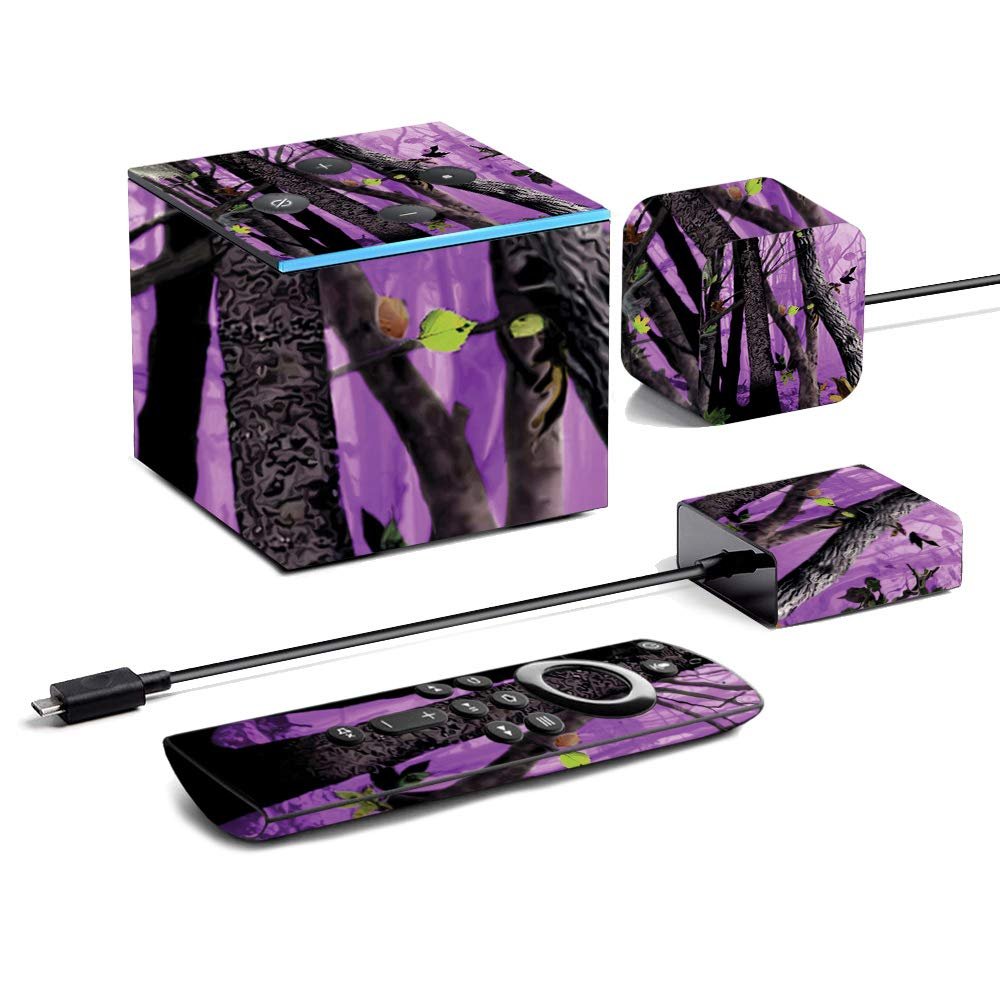 MightySkins Skin for Amazon Fire TV Cube (2020) - Purple Tree Camo | Protective, Durable, and Unique Vinyl Decal wrap Cover | Easy to Apply, Remove, and Change Styles | Made in The USA