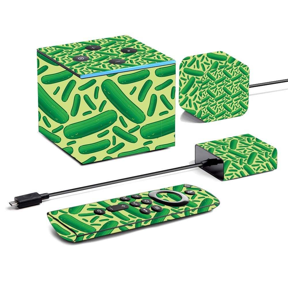 MightySkins Skin for Amazon Fire TV Cube (2020) - Pickles | Protective, Durable, and Unique Vinyl Decal wrap Cover | Easy to Apply, Remove, and Change Styles | Made in The USA (AMFITVCU2-Pickles)