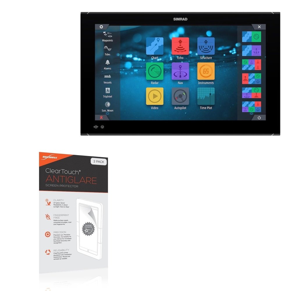 BoxWave Screen Protector Compatible with Simrad NSO Evo3 (24 in) - ClearTouch Anti-Glare (2-Pack), Anti-Fingerprint Matte Film Skin