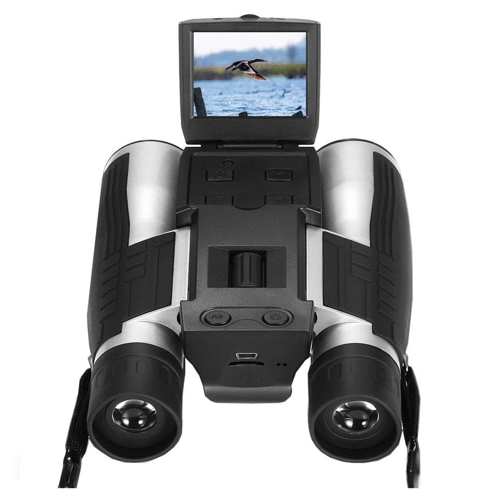 Digital Camera Binoculars, Eoncore 2 LCD Display Binoculars for Adults 12x32 5MP Video Photo Recorder for Bird Watching Hunting Sports Games 16GB TF Card