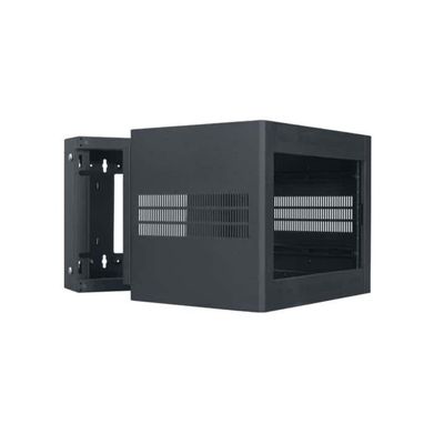 Lowell LWR-723 LWR Series 7U x 23 Inches Deep Wall Mount Rack/Cabinet; Front Mounting Section Swings Open from Its Backbox; Welded 16-Gauge Certified US Steel Backbox and Front Mounting Section