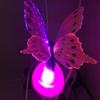 EONLYX Butterfly Night Light, Fiber Optic Butterfly Wall Lamp,Kids Plug LED Color Changing Night Light for Bedroom, Living Room,Baby Room (Pink) view 2