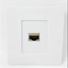 RiteAV CAT 6A 1 Port Shielded Cat6a Screwless Wall Plate 1 Gang Decorative - White view 1