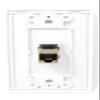 RiteAV CAT 6A 1 Port Shielded Cat6a Screwless Wall Plate 1 Gang Decorative - White view 2