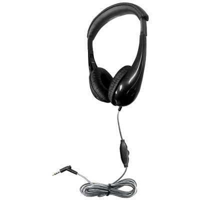 HamiltonBuhl Motive8 Mid-Sized Multimedia Headphone with in-line Volume Control , Black
