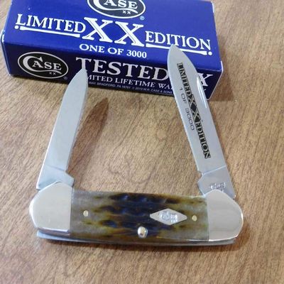Case Cutlery 11972 Canoe Honeycomb Bone