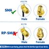 BINGFU Ham Radio Antenna Extension Relocation Cable SMA Male Right Angle to Female RG58 Coaxial Cable 1m 3 feet for BaoFeng Wouxun Icom Yaesu Vertex Standard Horizon Marine VHF Ham Radio view 3