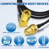 BINGFU Ham Radio Antenna Extension Relocation Cable SMA Male Right Angle to Female RG58 Coaxial Cable 1m 3 feet for BaoFeng Wouxun Icom Yaesu Vertex Standard Horizon Marine VHF Ham Radio view 4