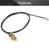 Othmro 1Pcs IPEX1 to SMA Female Pigtail Cable Coaxial RF1.13 Low Loss Cable,RF Coaxial Adapter Connector 0.5M Long Power Adapter Cable for Electronic Measuring Instrument Black view 4