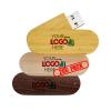Possibox Custom Swivel Wooden USB 2.0 Flash Drive 32GB Imprinted or Engraved with Your Logo - Bulk Wholesale Promotional - 200 Pack view 1