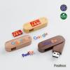 Possibox Custom Swivel Wooden USB 2.0 Flash Drive 32GB Imprinted or Engraved with Your Logo - Bulk Wholesale Promotional - 200 Pack view 4