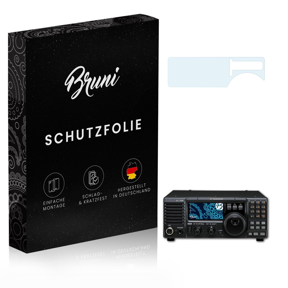 Bruni Screen Protector compatible with Icom IC-718 Protector Film, crystal clear Protective Film (2X)