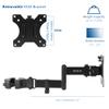 VIVO Steel Universal Full Motion Pole Mount Monitor Arm with Removable 75mm and 100mm VESA Plate, Fits 17 to 32 inch Screens, Black, MOUNT-POLE01A view 2