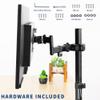 VIVO Steel Universal Full Motion Pole Mount Monitor Arm with Removable 75mm and 100mm VESA Plate, Fits 17 to 32 inch Screens, Black, MOUNT-POLE01A view 4