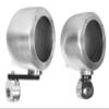 (2) RockvilIe MAC40B 4" Chrome Swivel Aluminum Motorcycle Handlebar Speaker Pods view 2