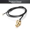Othmro 2Pcs RF1.37 Soldering Wire Outer Screw Inner Needle SMA Female Connector Cable WiFi Pigtail Cable 0.5M Long Power Adapter Cable for Electronic Measuring Instrument Black view 3